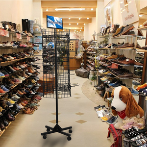 Ruimeixin sàn miễn phí bán lẻ Đứng Quay cốc cà phê <span class=keywords><strong>Mug</strong></span> kệ trưng bày Snack <span class=keywords><strong>Rack</strong></span> với Hooks 5 bánh xe, bán lẻ <span class=keywords><strong>Rack</strong></span> hiển thị - Product Image 5