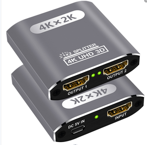 4k x 2K HDMI Splitter 1x2 HDMI Splitter Multi pantallas monitores HDMI Video Splitter Multi pantallas para ordenador portátil proyector PC - Product Image 4