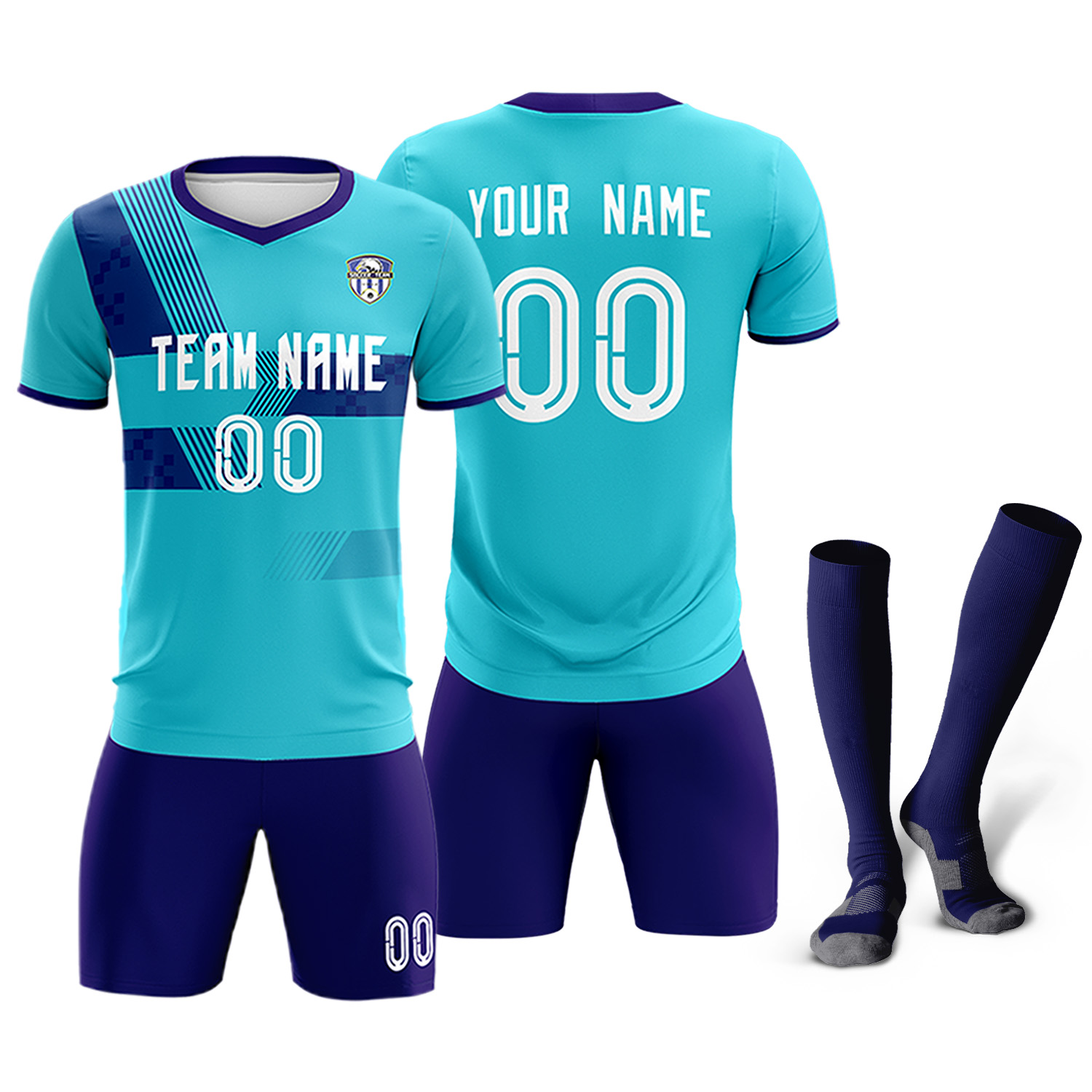 Aqua y morado-K032