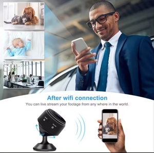 Câmera A9 com visão noturna para uso doméstico, cartão SD, com monitoramento remoto de 150 graus, mini câmera com wi-fi