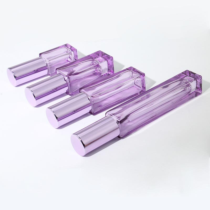 Bottiglia trasparente viola + spray viola