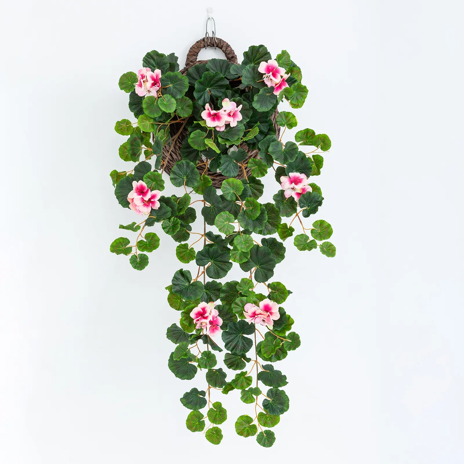 Fleur de vigne artificielle mur suspendu Rose fleurs décoratives pour la maison panier mural suspendu