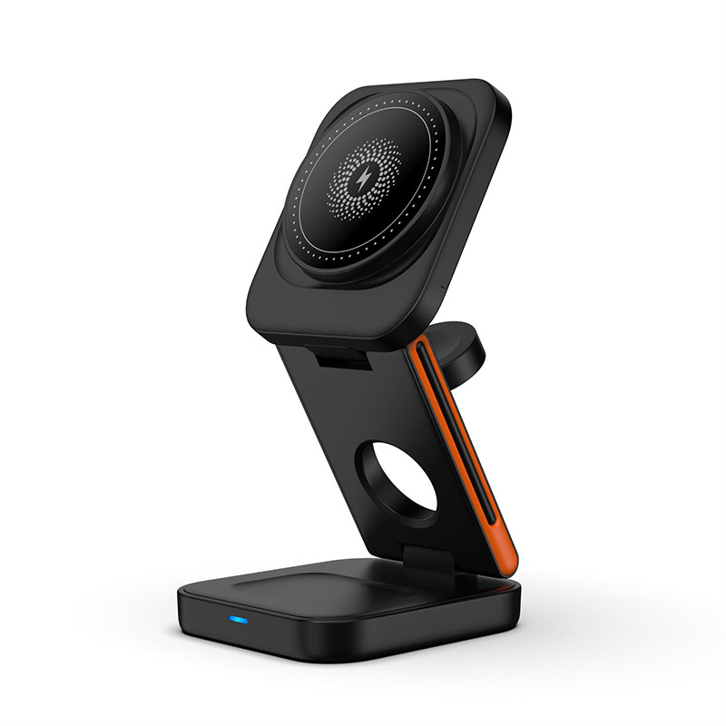 Cargador inalámbrico negro 3in1