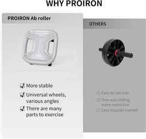 PROIRON toptan dayanıklı 4 tekerlekler Ab kaymak kneeing pad ile spor salonu ev çekirdek kas eğitimi için - Product Image 2