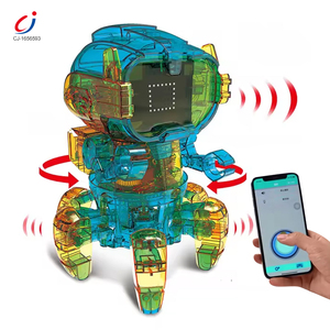 Jueguetes教育用プラスチックDIYプログラミングロボットサポート、キッズゲーム誘導RCステムロボットへのギフト - Product Image 1
