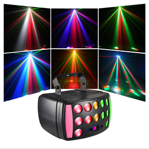 Fabrika doğrudan 50W hibrid sahne ışık 2x10W quad-çip + 16x5050 LED Chaser & lazer DMX512 15CH otomatik/ses modu için kulüp/parti - Product Image 1