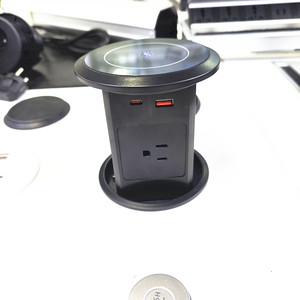 ซ็อกเก็ตยกไฮดรอลิก USB Type-C ชาร์จไร้สายอเนกประสงค์ /us/tl/cn/uk IP55ยกกระชับช่องป้องกันการหยิกอัตโนมัติ - Product Image 3