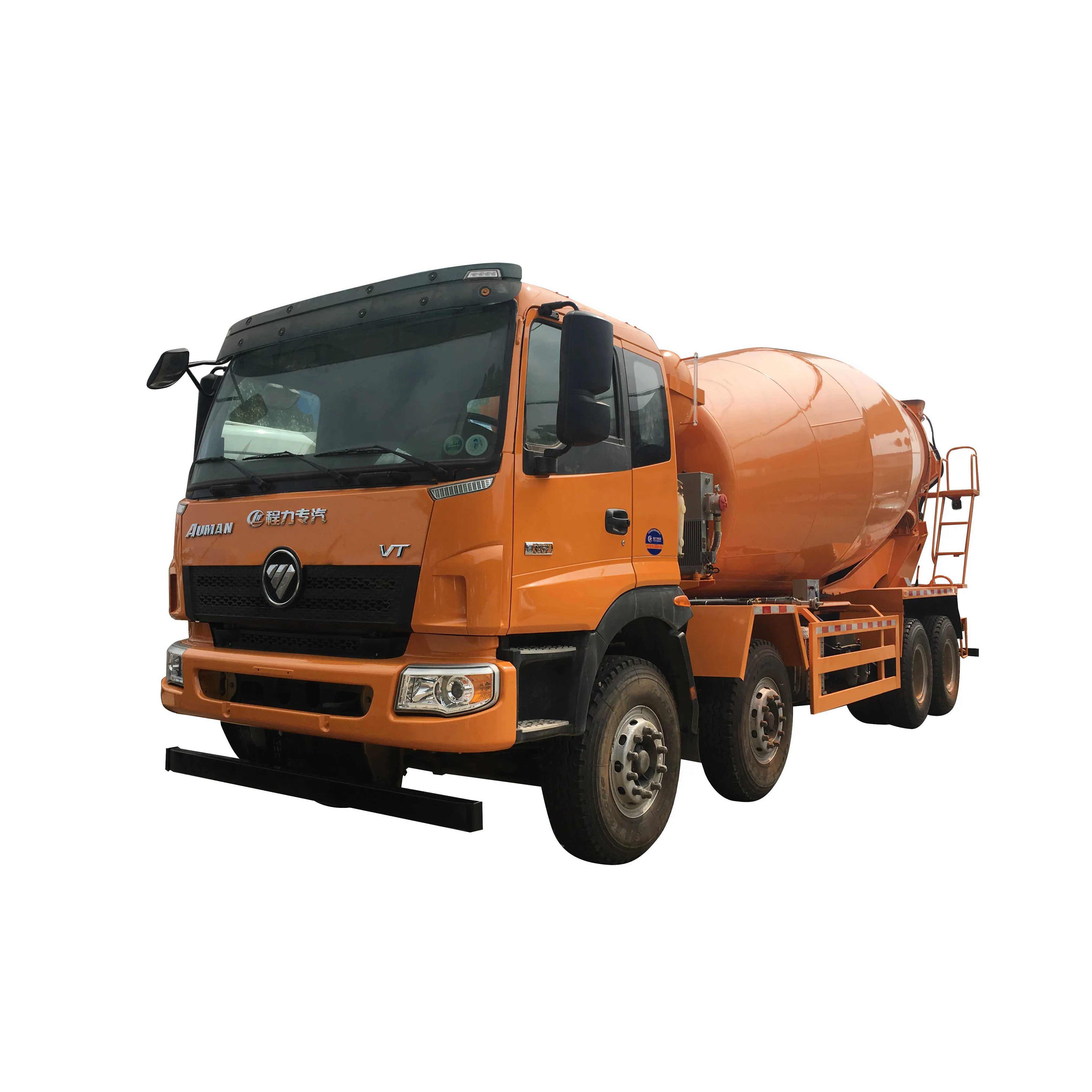 Konfigurasi tinggi FOTON Euro II 336 HP 12 cbm truk mixer beton untuk ekspor