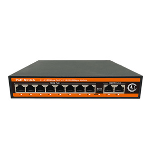 OEM/ODM 10 port PoE anahtarı 8 Port Ethernet ağ anahtarları 2 * watchdog VLAN AI PoE anahtarı ile Uplink - Product Image 1