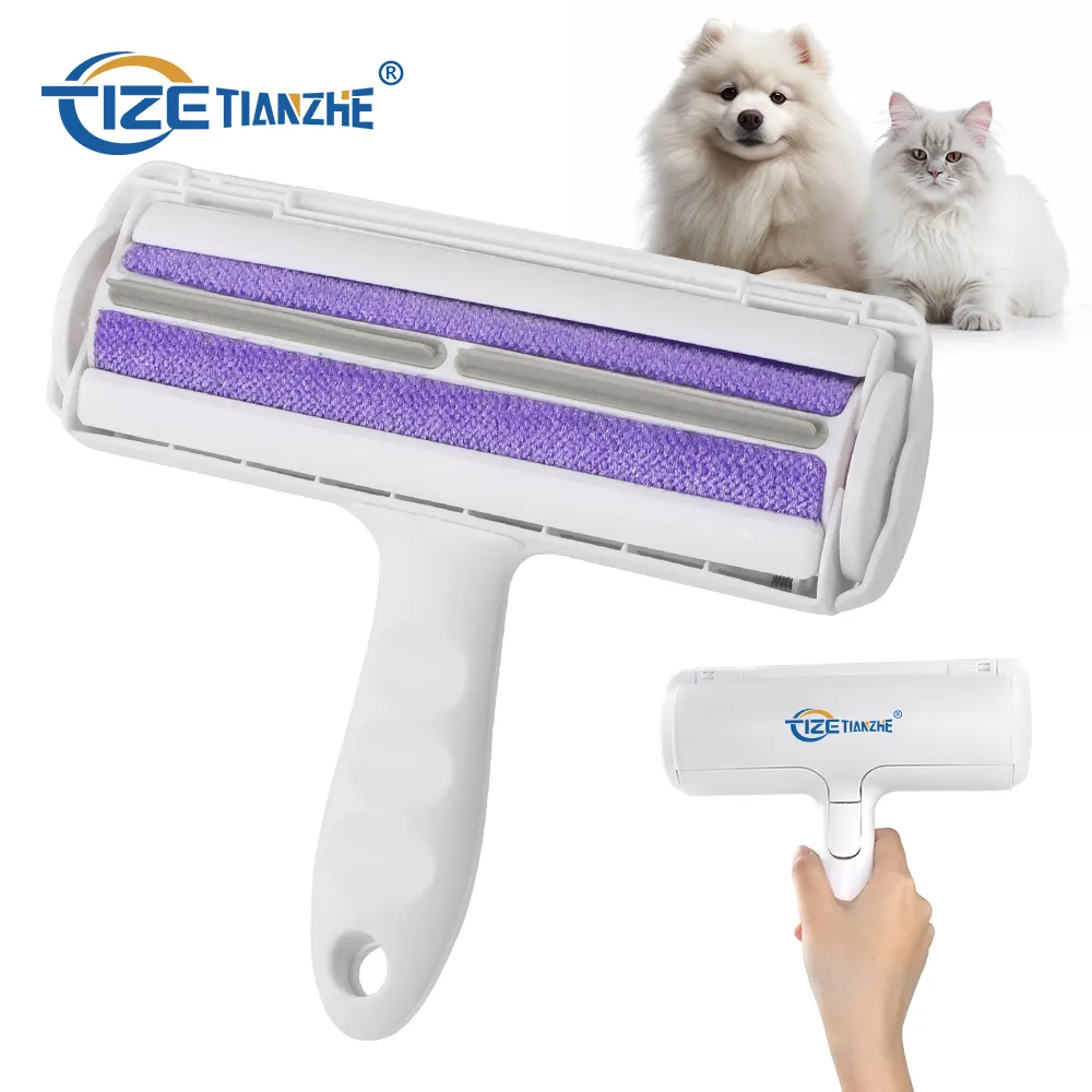 TIZE Hot Sale Custom Logo Pet Grooming Brush Wholesale Couch Comb Carpet Brush Dog Lint Roller Reusable Self Cleaning Cat Dog