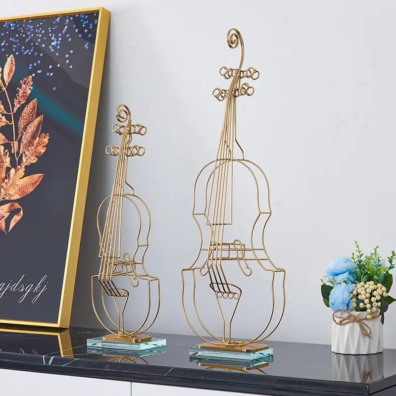 Luxury Table Decorations Metal Art Violin decor violin sculpture instrument decor