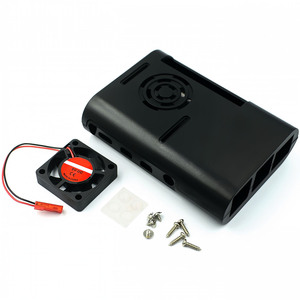 EParthub lampone Pi 4B scheda di sviluppo ABS guscio stampato ad iniezione può essere installato con ventola di raffreddamento in bianco e nero - Product Image 5