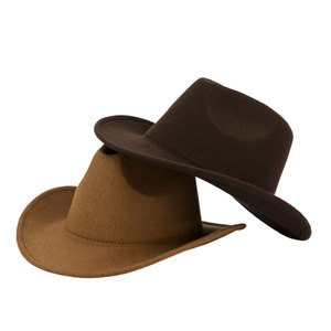 Tùy Chỉnh Người Đàn Ông Unisex Dành Cho Người Lớn Cowboyhoeden Màu Da Ban Nhạc Nâu Cảm Thấy Mũ Cao Bồi Cho Len Cảm Thấy Tây Cứng Cao Bồi Hat - Product Image 4