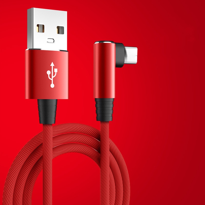Coude simple rouge (USB vers Type C)