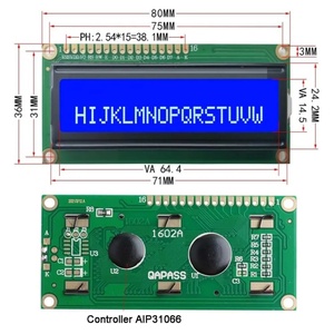 LCD1602 1602 LCD-Modul 16x2 Zeichen LCD-Anzeige PCF8574T PCF8574 IIC I2C-Schnittstelle 5V Blau/Gelb Grüner Bildschirm
