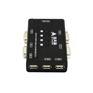 Shenzhen Factory 4-Port USB VGA <strong>KVM</strong> Monitor <strong>Switch</strong> with USB <strong>KVM</strong> Cable in Stock and Ready for Delivery!