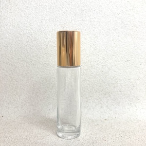 カスタマイズされた5ml 8ml 10mlロールオンボトル香水/エッセンシャルオイル用金属ローラーボール用フラットクリアガラス包装フェイスクリーム用 - Product Image 6