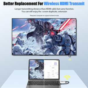 HOOMC 1080P 60Hz Wireless <strong>HDMI</strong> Transmitter Receiver <strong>Wifi</strong> Video Sender Extender Plug Play HD Wireless <strong>Output</strong> Feature - Product Image 5