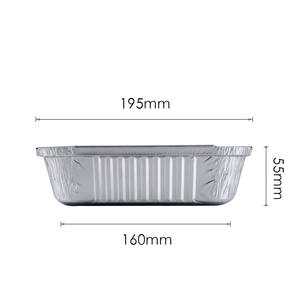 アルミ製食品容器2Lb 900ml楕円形アルミ製プラスチック製蓋付き長方形 - Product Image 6