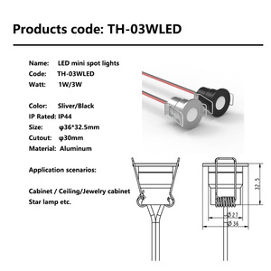 3WLEDスポット埋め込み式ライトスポット12V3WミニCCTコンプリートセット調光可能ミニLEDダウンライト - Product Image 6