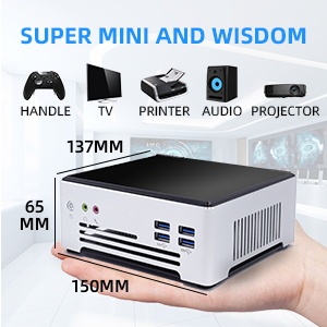 时尚便携式台式机Win10酷睿I9 9880H DDR4硬件软件大型机游戏迷你电脑