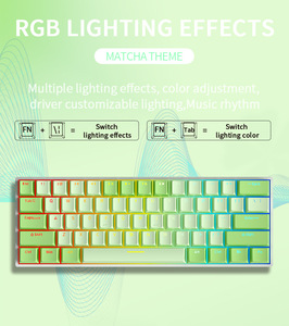 <strong>Custom</strong> Low Profile French Rgb 60 Percent Hot Swap bluetooth Gaming <strong>Keyboard</strong> Wireless Mechanical <strong>Keyboard</strong> - Product Image 5