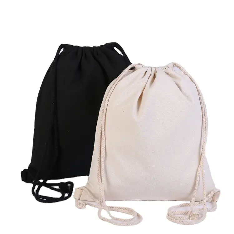 FeiFei – sacs à poussière blancs en toile de coton, sac à dos à cordon avec logo, vente en gros