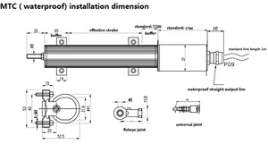 Miran MTC 500mm Anti-esplosione magnetostrittivo di posizione lineare sensore 4-20mA uscita del segnale per la misurazione della posizione lineare angolare - Product Image 5