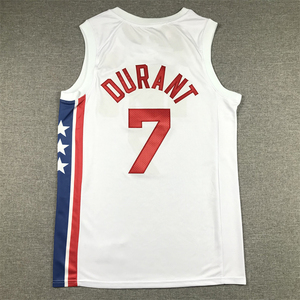 2025 New Styles and Hot Sale Popular Basketball Men's Embroidered Stitched White Jersey #7 Kevin <strong>Durant</strong> Brooklyn Jersey - Product Image 3