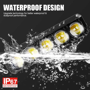 Màu Kép 50W <span class=keywords><strong>LED</strong></span> Xe Máy Chiếu Ống Kính Spotlight Ánh Sáng Trắng & Vàng 5 Ống Kính Sương Mù Lái Xe Hệ Thống Ánh Sáng - Product Image 4