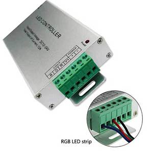 Kablosuz alüminyum kabuk 20-Key denetleyici 3-Channel LED RF uzaktan kumanda RGB denetleyici DC 12V/24V 12A COB şerit için Dimmer - Product Image 2