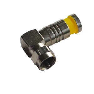 RG6 RG59 F连接器RG11 90度压缩F连接器 - Product Image 1