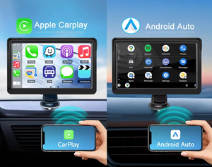 H809D Dual Lens 9 Inch Portable Carplay Screen Wireless Carplay &amp; Android Auto Car <strong>Monitor</strong> Map Navigation Music Car Screen