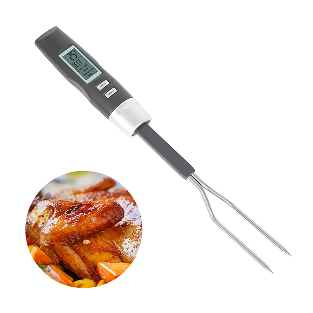 Vendita superiore forcella esterna sonde in acciaio cottura termometro per alimenti BBQ cucina termometro per carne