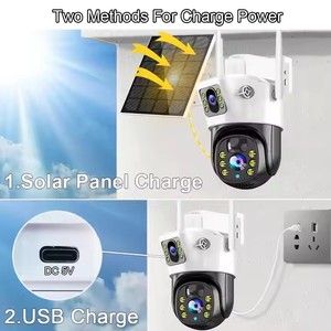 Paneles con energía solar 4G Tarjeta Sim/Wifi Red de seguridad inalámbrica para el hogar Sistema Cctv Lente dual al aire libre Wifi Cámara IP - Product Image 4
