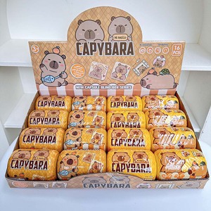 Capibara กล่องใส่แคปซูลกล่องปริศนา, กระเป๋าเป้สะพายหลังสนุกถอดแคปซูลพวงกุญแจเชือกตุ๊กตาของเล่นสำหรับแขวน - Product Image 1