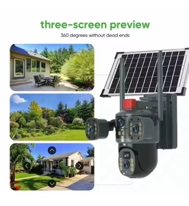 Açık cctv güvenlik 4G güneş kamera optik Zoom V380 PRO 4G kablosuz IP ağ kamerası 4 Lens 3 ekranlar ile sim kart - Product Image 3