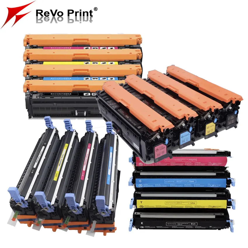 Cartucho de tóner Revoprint CE740 CE270 CE340 CF360A C9730A Q5950A 307A 650A 651A 508A 645A 643A Tóner de color resistente