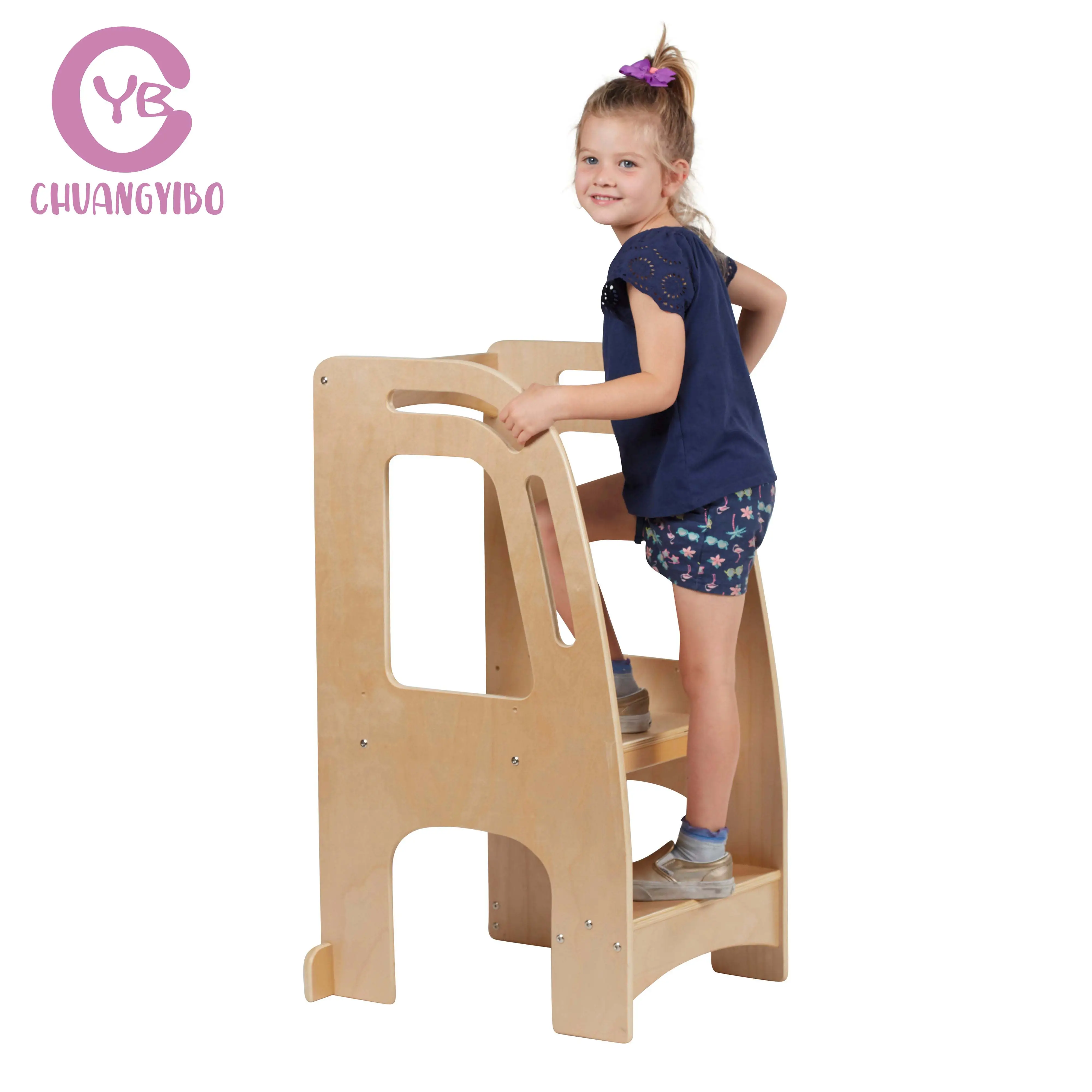 Aide-cuisinier pliable pour enfants, tabouret, tour d'apprentissage pour enfants fabriqué en ue, tour d'apprentissage Montessori en bois avec tableau noir