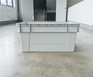 Caja de rotación de cajas de plástico PP encajable sólida reciclable de 650x440x310mm para almacenamiento de carga en logística contenedor de malla apilable - Product Image 4