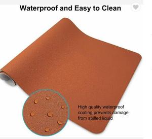 Resistente a prova di acqua di grandi dimensioni sughero tastiera tappetino da tavolo modello quadrato con Logo PU fondo di protezione dalle radiazioni per uso PC - Product Image 3