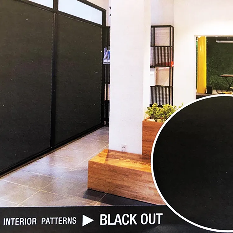 Blackout blind black 0% VLT ornament pellicola decorativa con retro adesivo PET/PVC 1.52*30m privacy window tint film