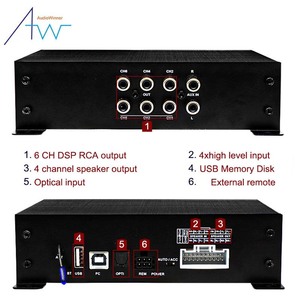 AudioWinner E46.4A ODM/OEM Nuevo Producto 4 canales mini tamaño coche D clase 31 banda EQ coche Android IOS APP DSP Procesador digital AMP - Product Image 4