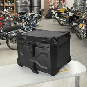 30L <strong>Trunk</strong> in All-black Embossed Design, Made of Aluminum Alloy, Suitable for Motorcycles and Electric Vehicles - Product Image 5
