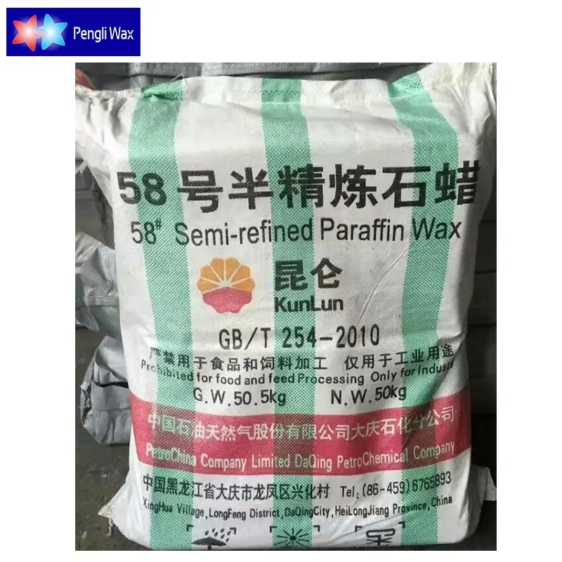 Usine chinoise Fournisseurs de cire de paraffine blanche solide bon marché entièrement raffinée