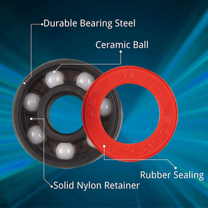ตลับลูกปืนไฮบริดบอลร่องลึกเซรามิกสำหรับสเก็ตบอร์ดหลากสีมี<span class=keywords><strong>608</strong></span>ปรับแต่งได้ ABC 9 - Product Image 6