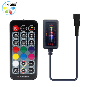 DC5-24V музыкальный светодиодный контроллер с адресной лентой, 21Key Button, ИК пульт дистанционного управления - Product Image 2