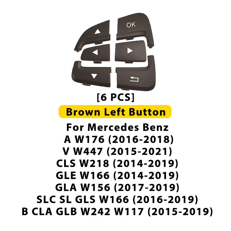 6 PCS Brown Left