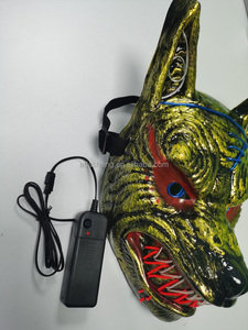 Latest Style of PVC <strong>Wolf</strong> Head Mask Scary Atmosphere Led Halloween Mask Cosplay Party - Product Image 2