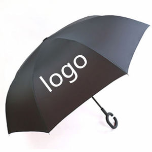 LS户外创意条形图案C柄伞自动倒车伞 - Product Image 3